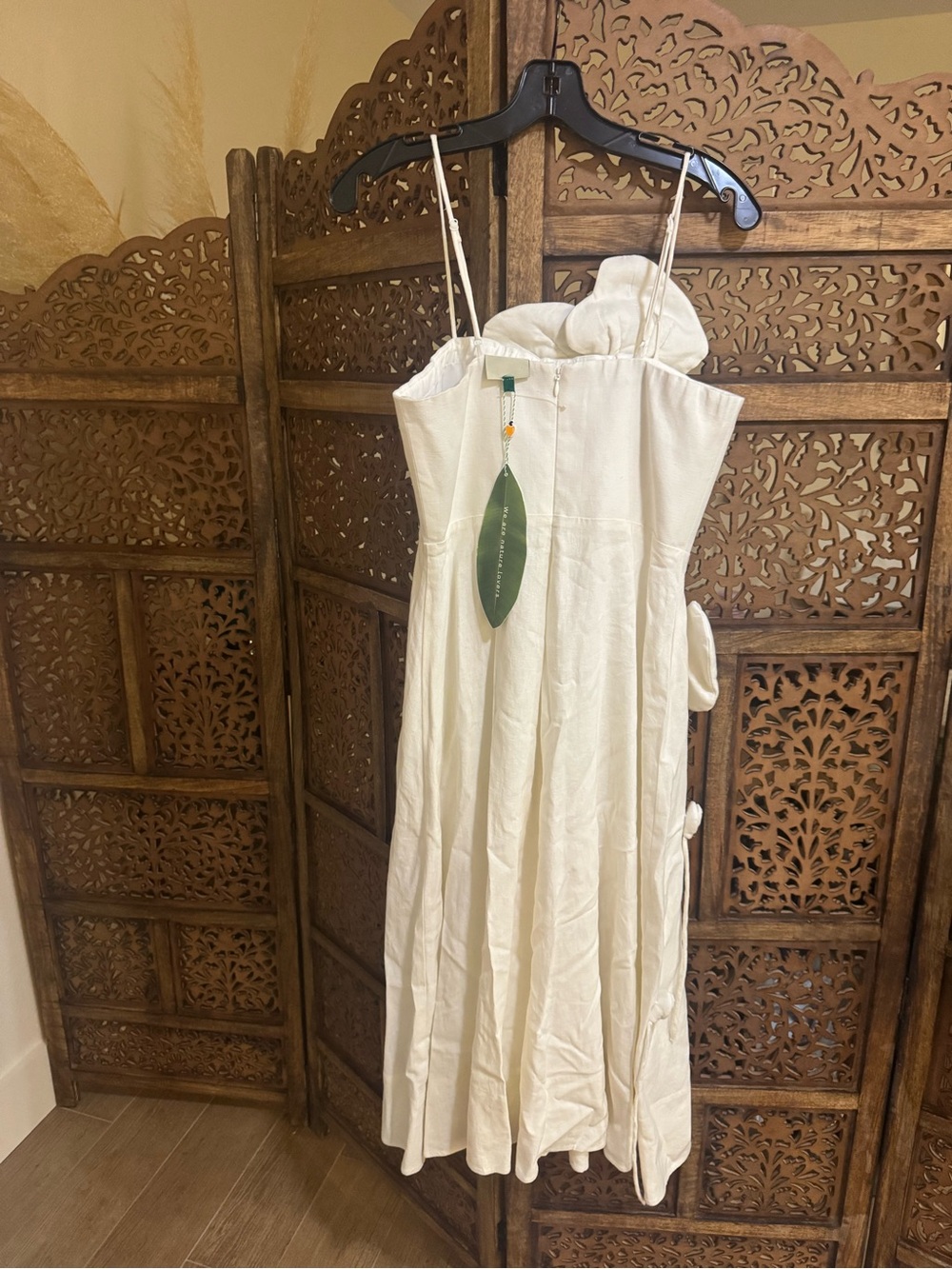 Farm Rio Off-White Garden Lenzing™ Ecovero™ Euroflax™ Midi Dress NEW NWT - Picture 4 of 4